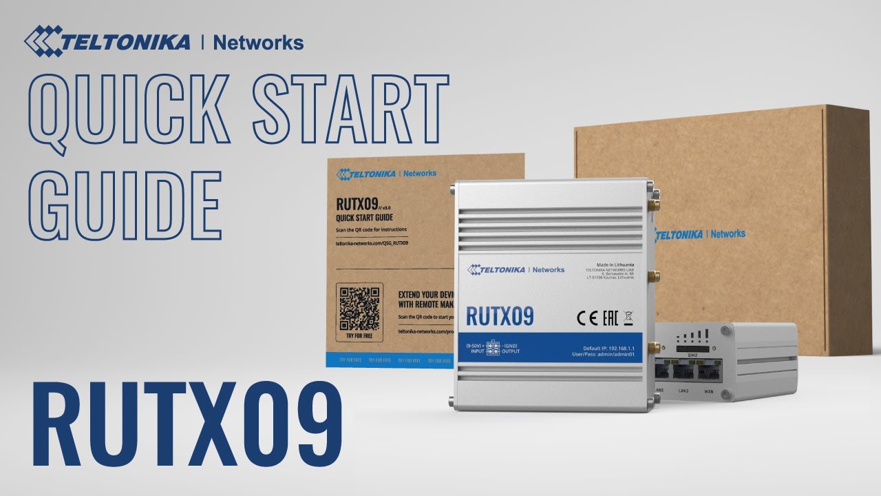 Quick Start Guide | Teltonika RUTX09 Router