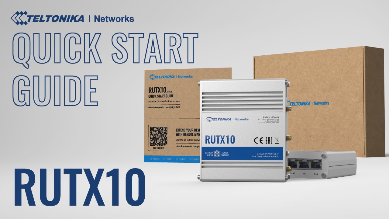 Quick Start Guide | Teltonika RUTX10 Router