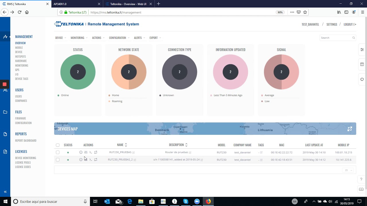 RMS software gestion routers teltonika