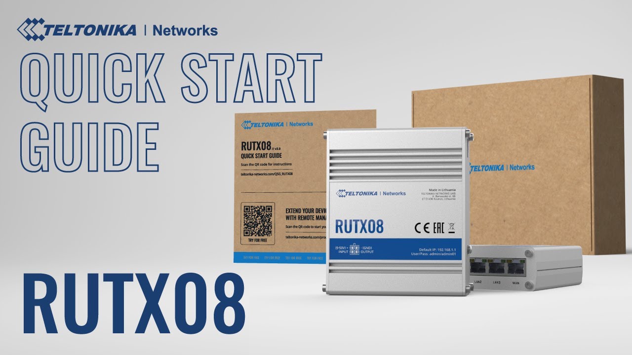 Quick Start Guide | Teltonika RUTX08 Router