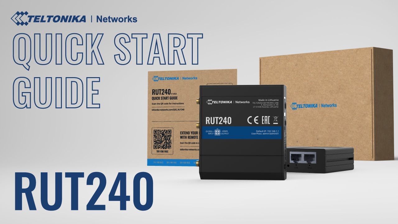 Quick Start Guide | Teltonika RUT240 Router
