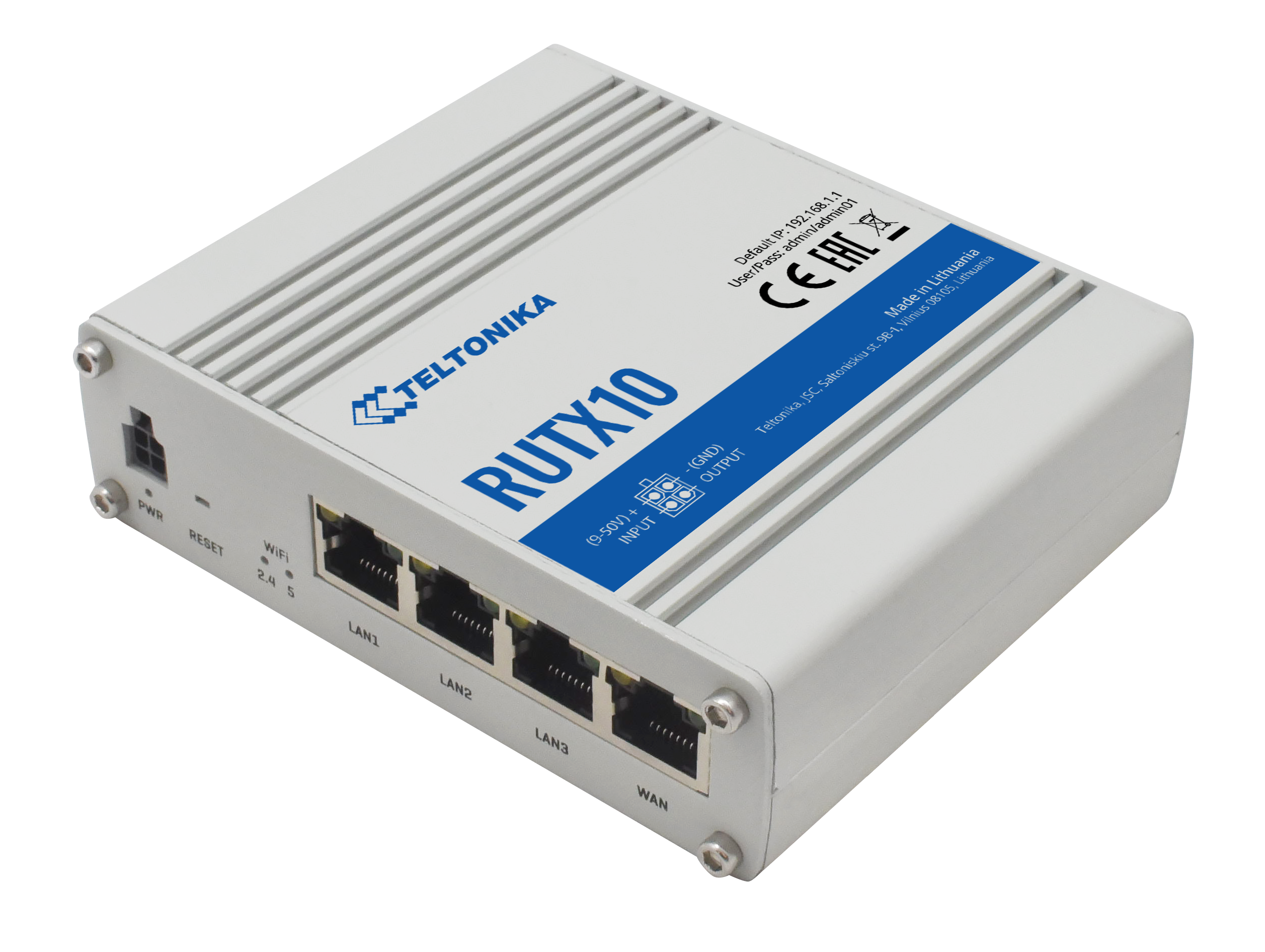 RUTX10 – Gigabit + WiFi dual band