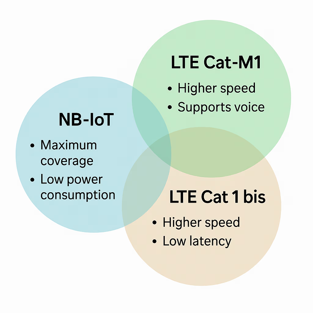Comparativa NB-IoT, LTE Cat-M1 y LTE Cat 1 bis - Tienda Online - DAVANTEL